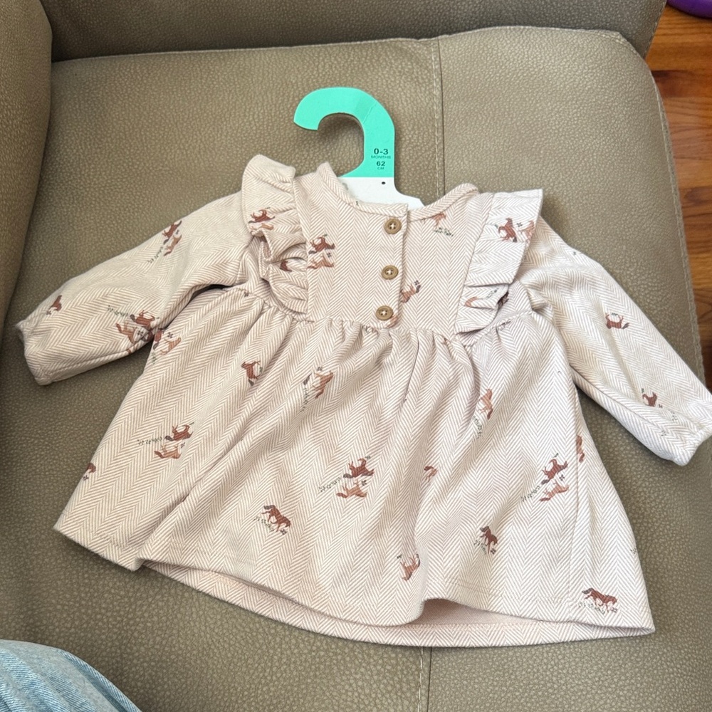 Primark baby horse dress size 0-3m NWT